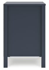 Simmenfort - Two Drawer Night Stand - Navy Blue