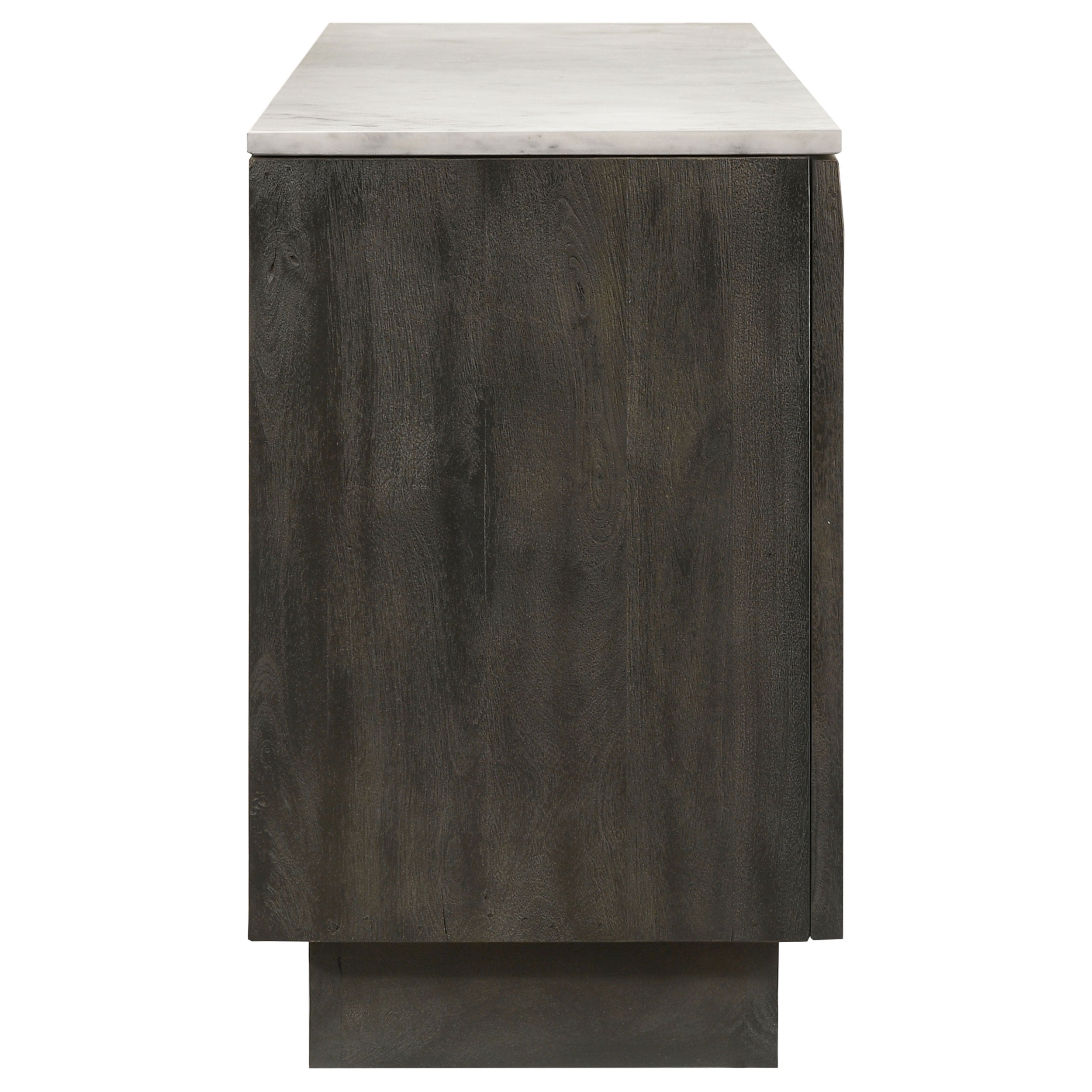 Dennis 3-door Marble Top Sideboard Buffet Tobacco Grey - MyWaynesHome #
