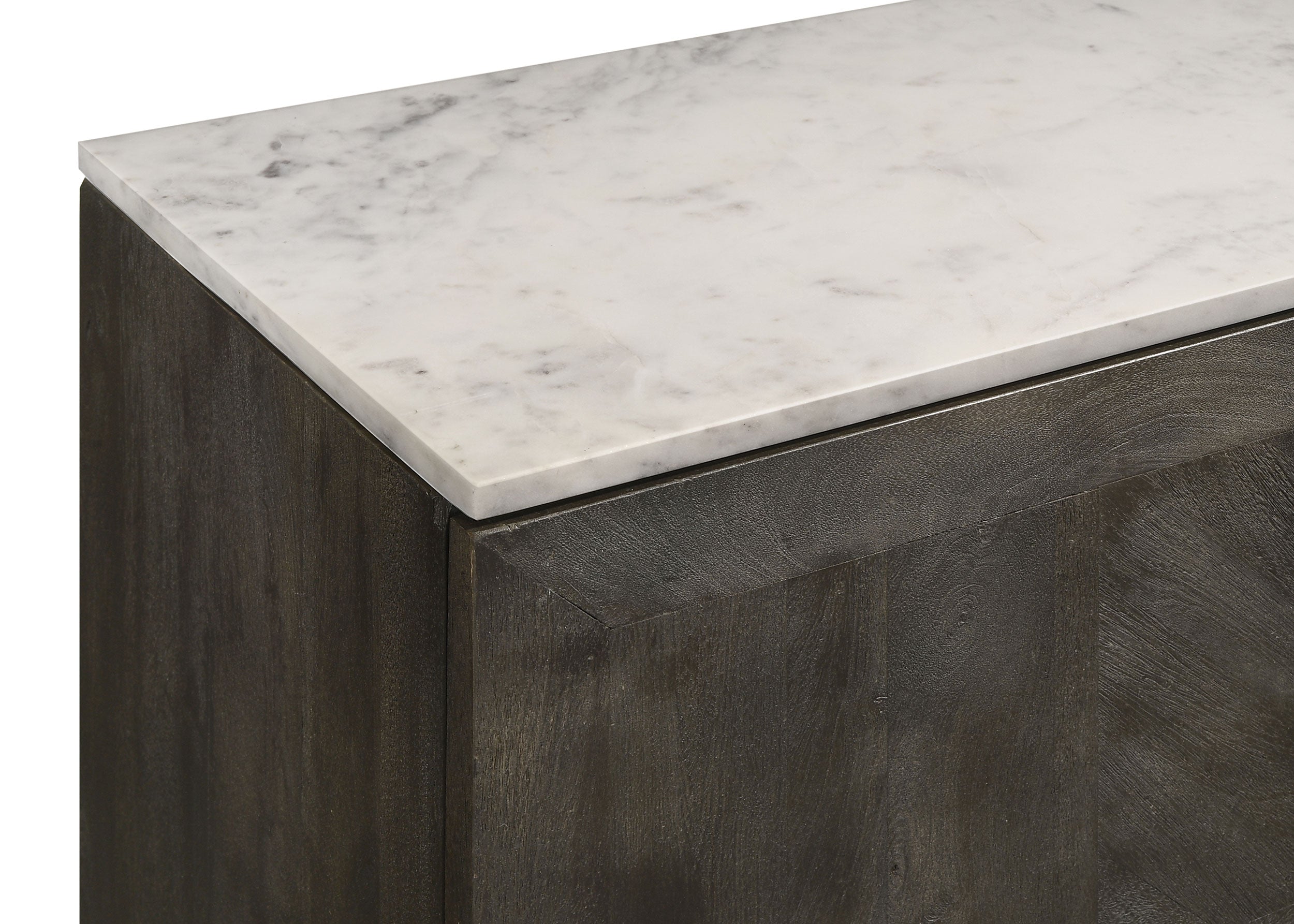 Dennis 3-door Marble Top Sideboard Buffet Tobacco Grey - MyWaynesHome #