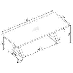 Conway Brown Dining Table - MyWaynesHome #
