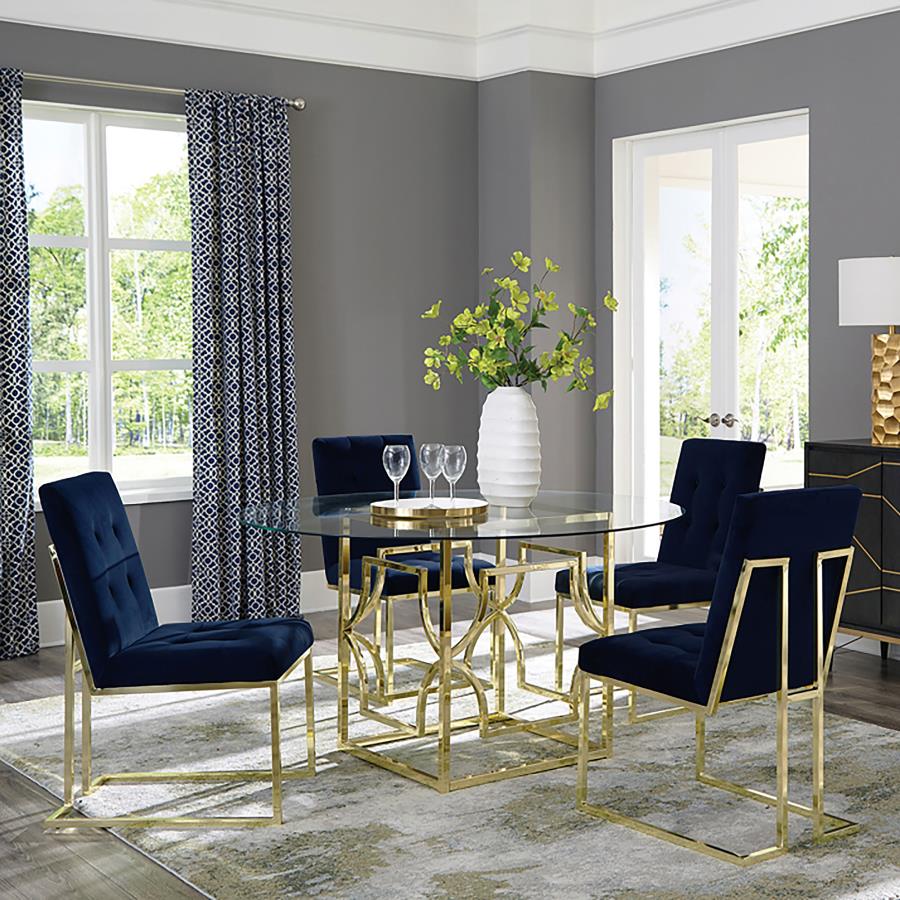 Starlight Gold Dining Table Base - MyWaynesHome #
