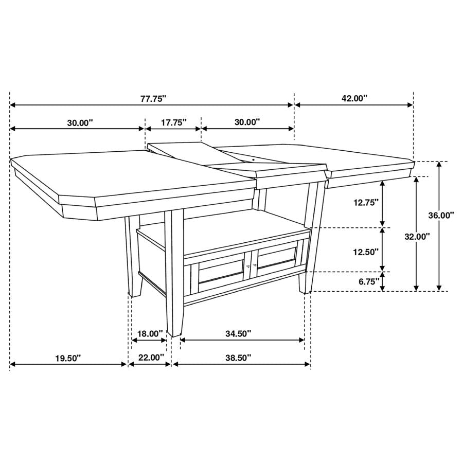 Prentiss Brown 5 Pc Counter Height Dining Set - MyWaynesHome #