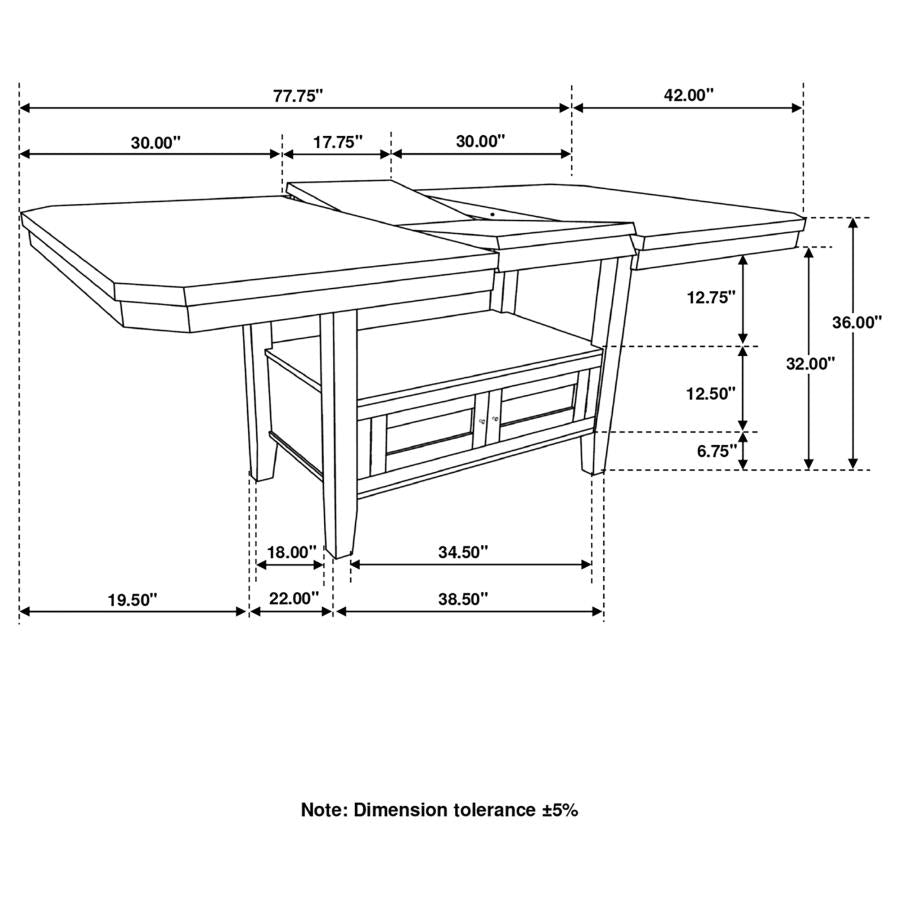 Prentiss Brown Counter Height Dining Table - MyWaynesHome #