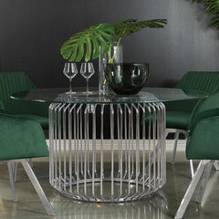 Veena Silver Dining Table - MyWaynesHome #