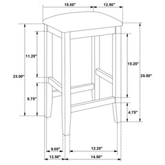 Gabriel Brown Counter Stool - MyWaynesHome #