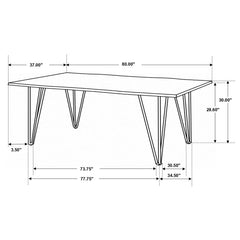 Neve Brown Dining Table - MyWaynesHome #