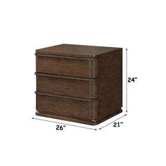Zoey - Nightstand - Brown Oak