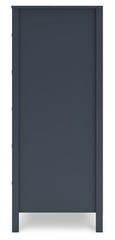 Simmenfort - Five Drawer Chest - Navy Blue