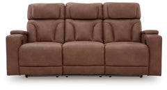 Clean-Slate - Power Reclining Sofa / Adj Headrest - Caramel