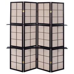 Iggy - 4-Panel Room Divider Folding Shoji Screen - Cappuccino