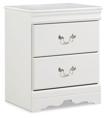 Anarasia - Two Drawer Night Stand - White