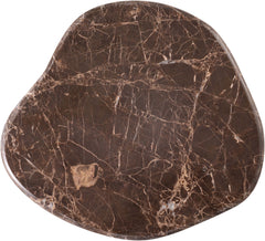 Vireo - Genuine Marble Top And Aluminum Base Drink Table - Brown / Bronze
