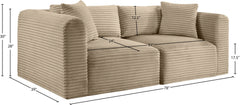 Shaggy - Fabric 2 Seat Modular Sofa