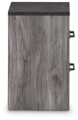Bronyan - Two Drawer Night Stand - Dark Gray