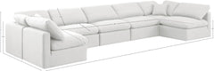 Indulge - Linen 7 Piece Modular U-Shaped Sectional - White