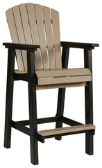 Fairen Trail - Tall Barstool (Set of 2) - Black / Driftwood