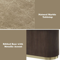 Clayten - Dining Table With Natural Marble Top