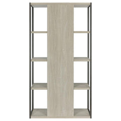 Loomis - 72" 4-Shelf Bookshelf - Whitewashed Gray