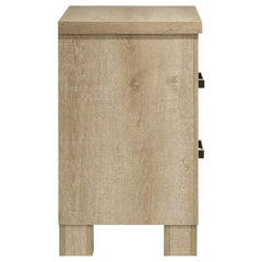 Oakglen - 2-Drawer Nightstand Bedside Table - Weathered Oak