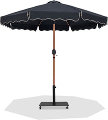 Amalfi - Aluminum Patio Umbrella - Black Base / Light Brown Pole