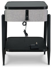 Jorvalee - Accent Table with Speaker - Gray / Black