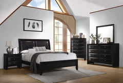 Briana Black Eastern King Bed 4 Pc Set - MyWaynesHome #