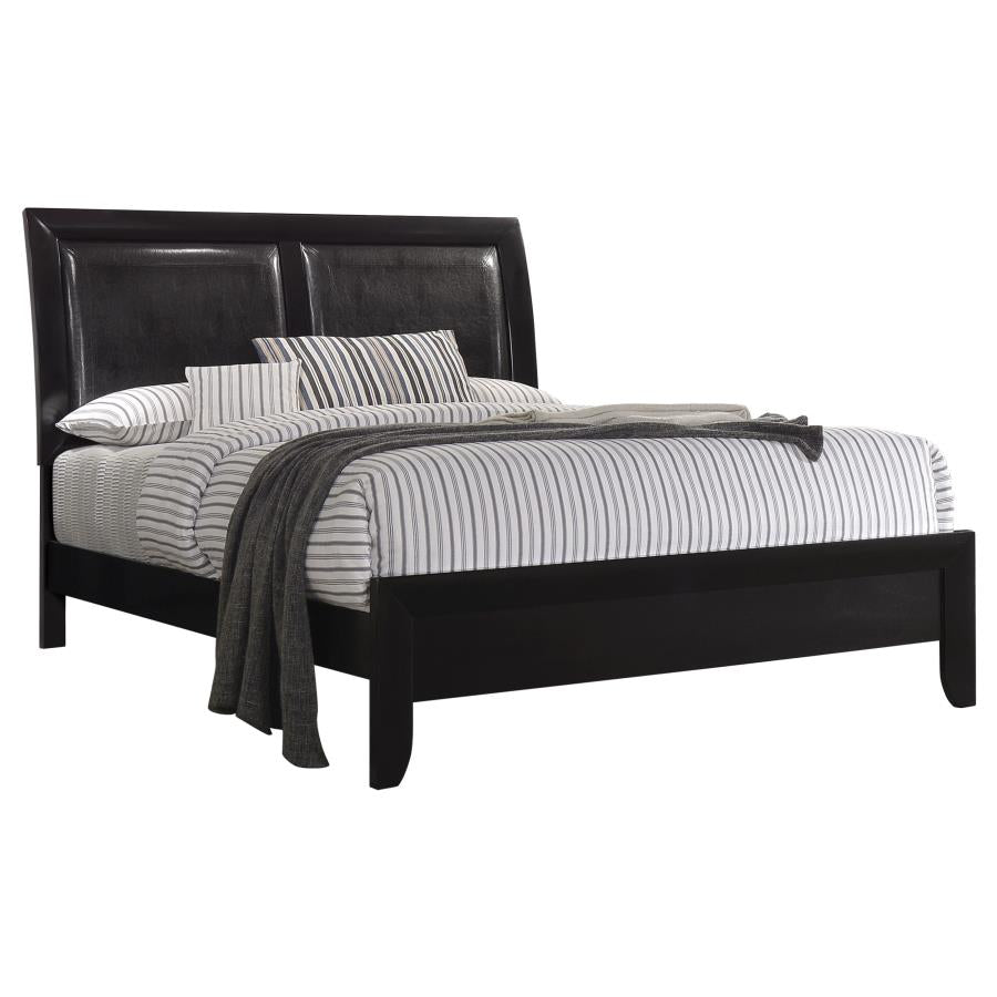 Briana Black Eastern King Bed 5 Pc Set - MyWaynesHome #