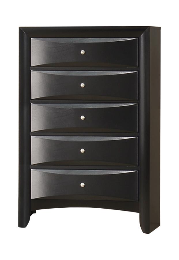 Briana Black Queen Bed 5 Pc Set - MyWaynesHome #