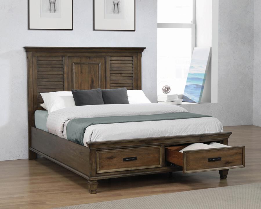 Franco Brown Eastern King Bed 5 Pc Set - MyWaynesHome #
