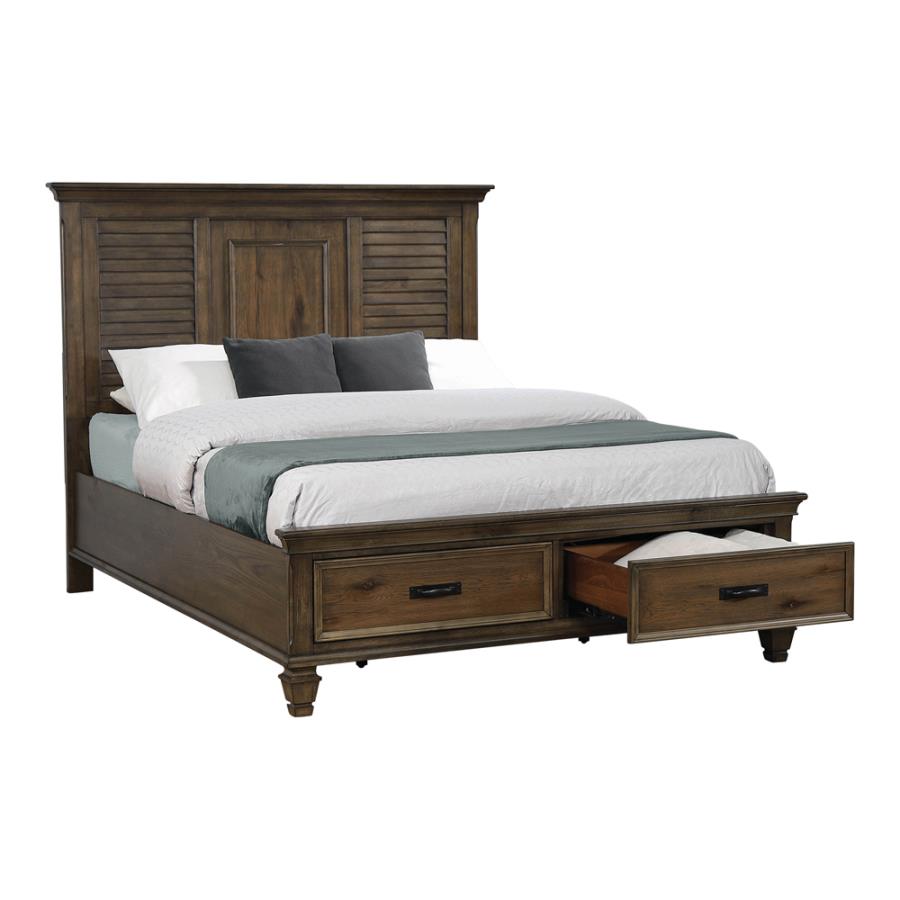 Franco Brown Queen Storage Bed - MyWaynesHome #