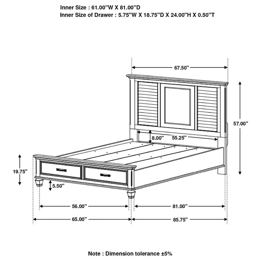 Franco Brown Queen Storage Bed - MyWaynesHome #