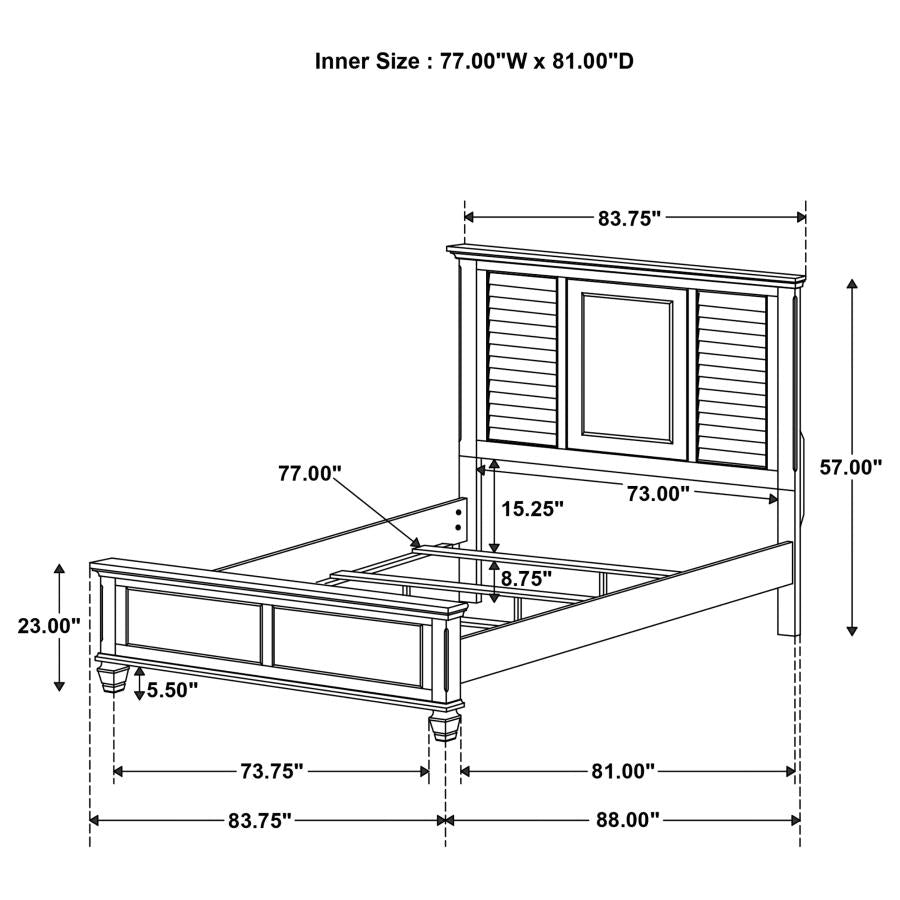 Franco Brown Eastern King Bed - MyWaynesHome #