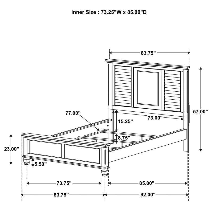 Franco Brown California King Bed 5 Pc Set - MyWaynesHome #