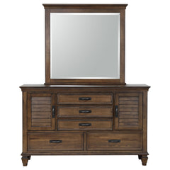 Franco 52-drawer Dresser With Mirror Burnished Oak - MyWaynesHome #