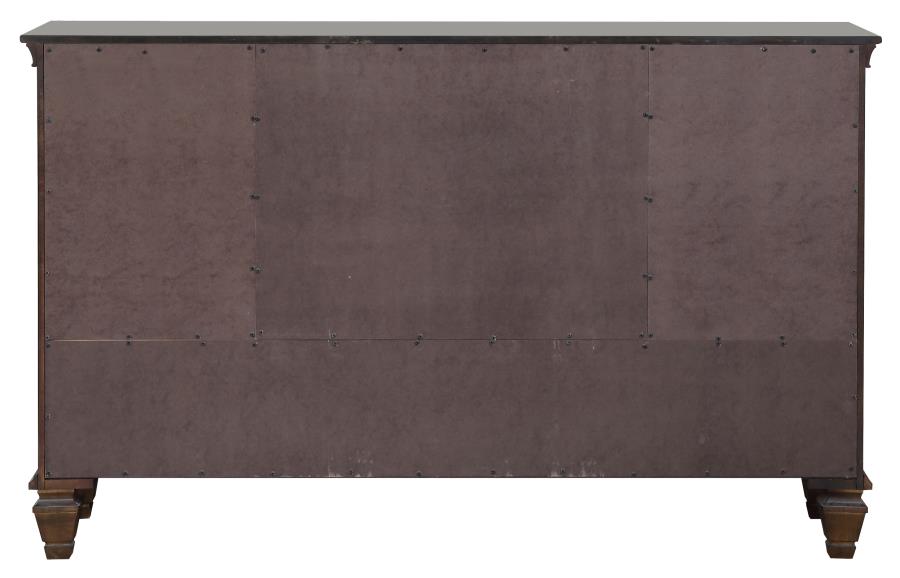 Franco Brown Queen Bed 5 Pc Set - MyWaynesHome #