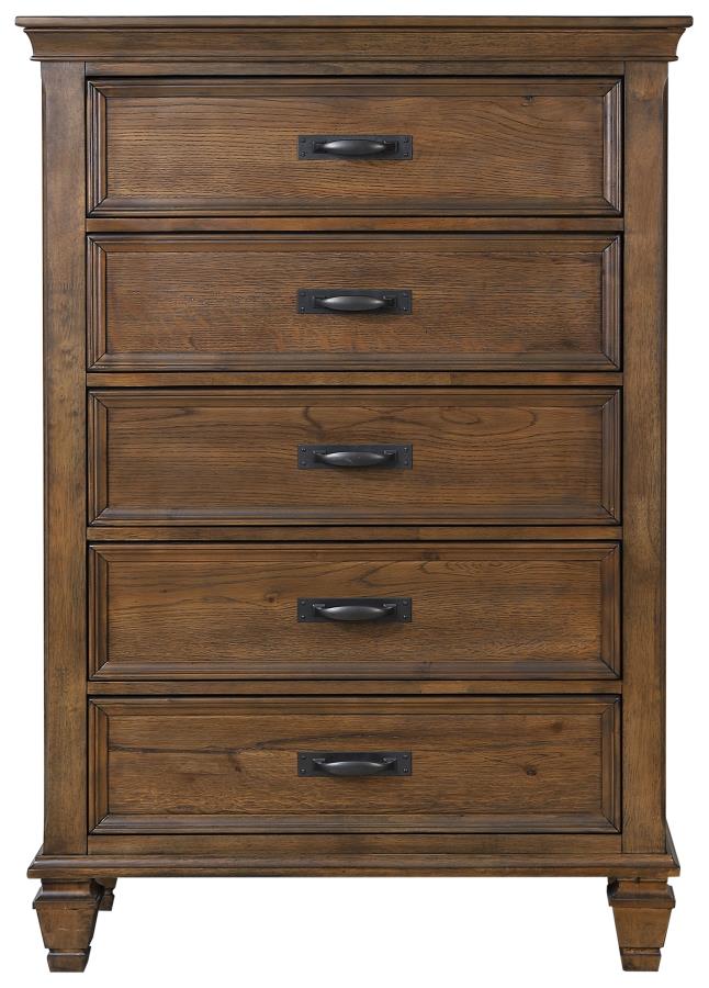 Franco Brown Queen Bed 5 Pc Set - MyWaynesHome #
