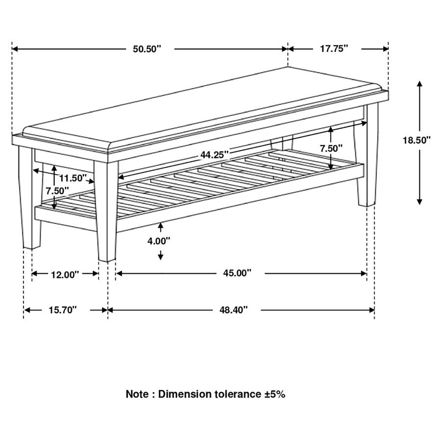 Franco Brown Bench - MyWaynesHome #