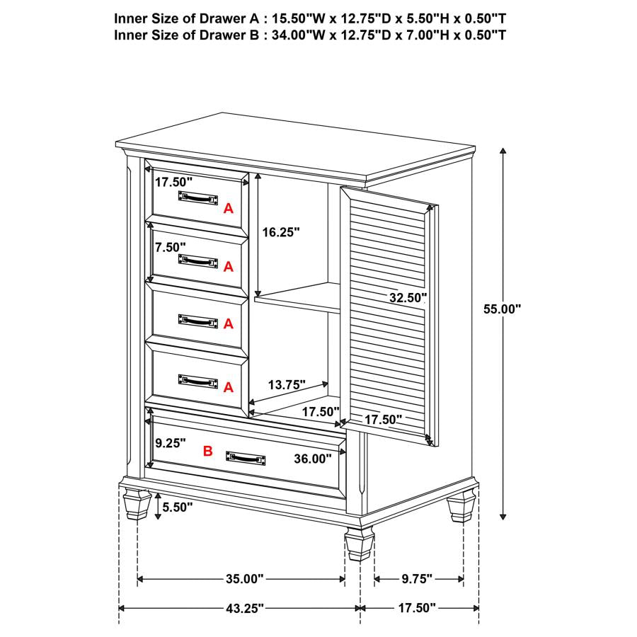 Franco Brown Door Chest - MyWaynesHome #