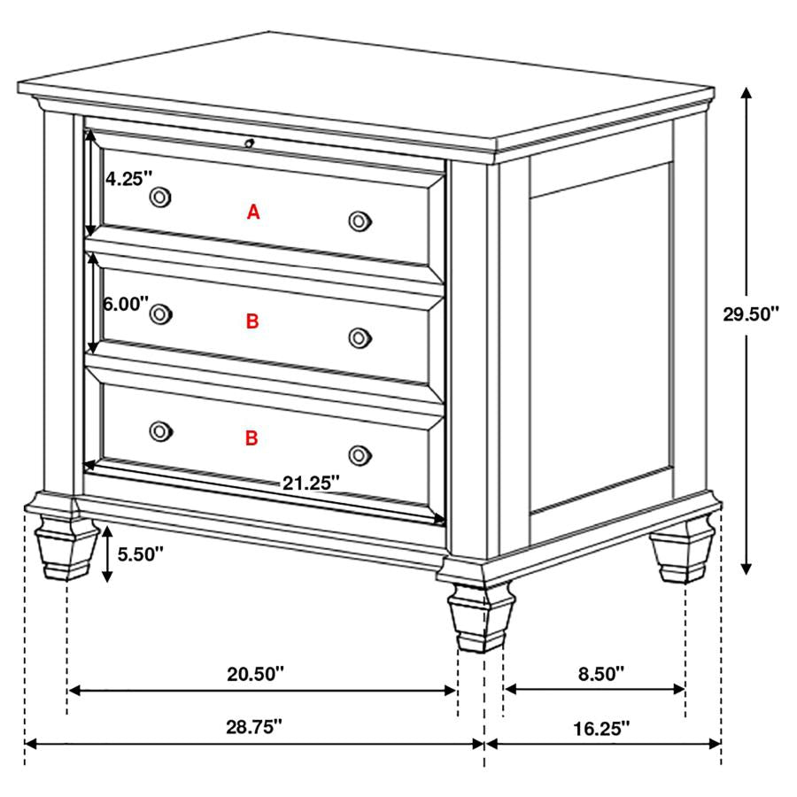 Sandy Beach Ivory Nightstand - MyWaynesHome #