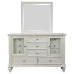 Sandy Beach 11-drawer Dresser With Mirror Cream White - MyWaynesHome #