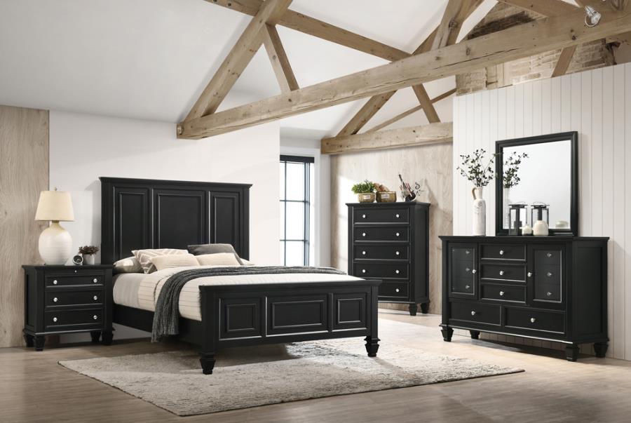 Sandy Beach Black Eastern King Bed - MyWaynesHome #