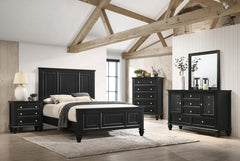 Sandy Beach Black Queen Bed 4 Pc Set - MyWaynesHome #