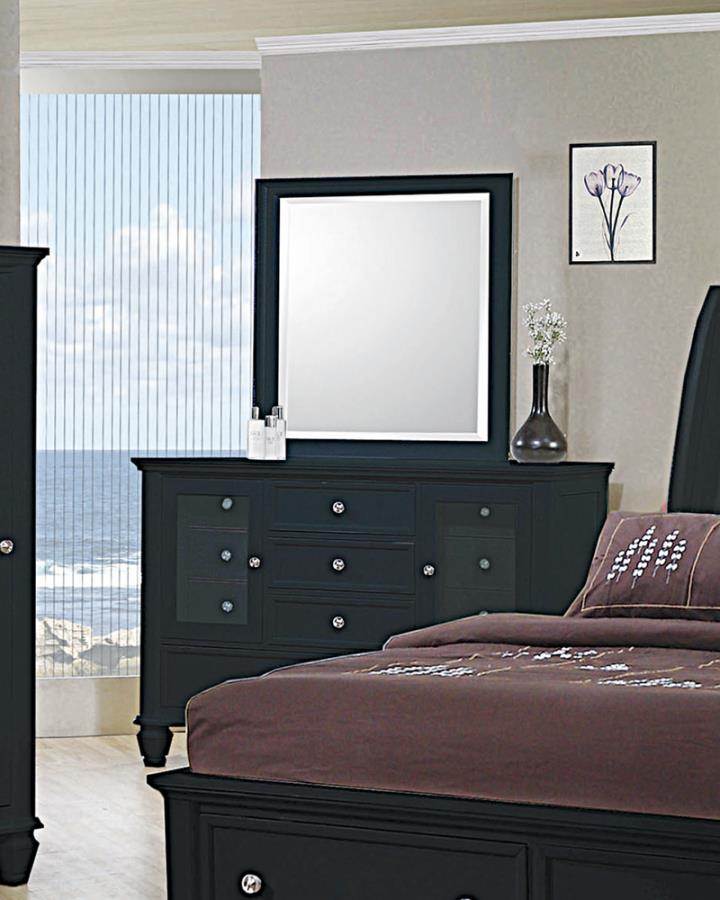 Sandy Beach Black Dresser Mirror - MyWaynesHome #