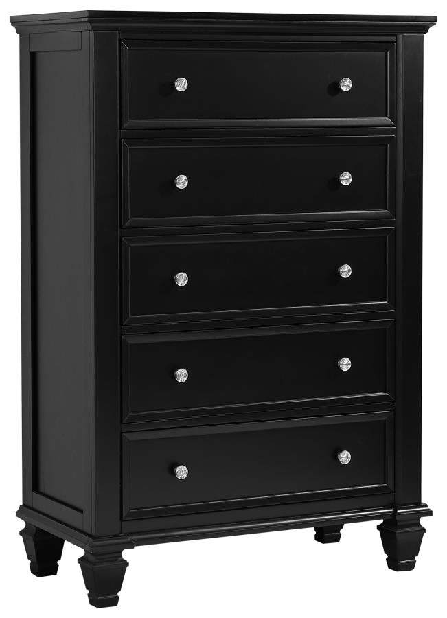 Sandy Beach Black Queen Bed 5 Pc Set - MyWaynesHome #