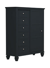 Sandy Beach Black Door Chest - MyWaynesHome #