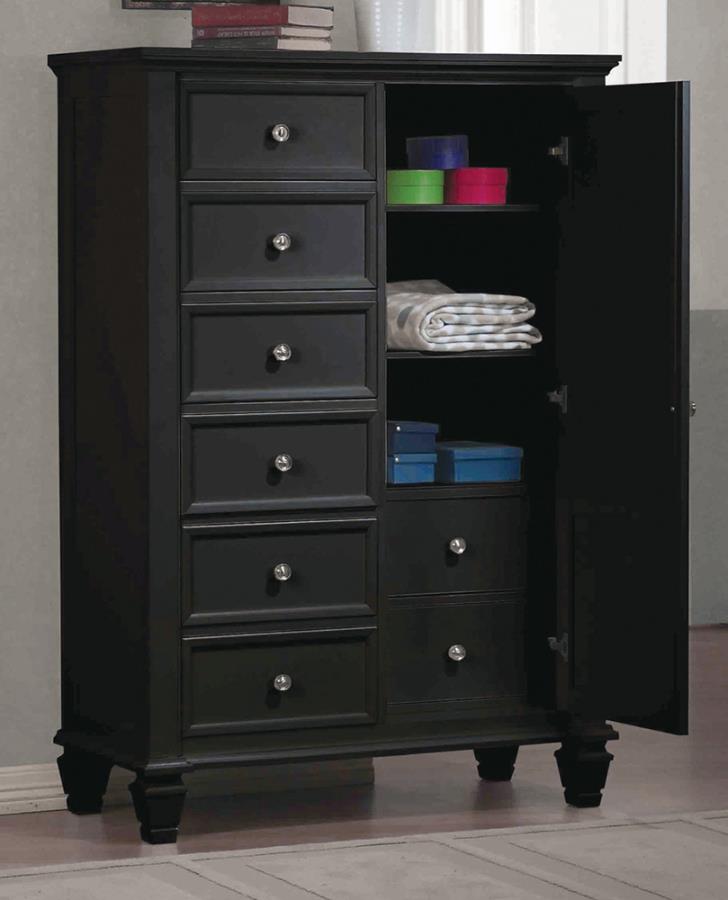 Sandy Beach Black Door Chest - MyWaynesHome #