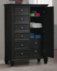 Sandy Beach Black Door Chest - MyWaynesHome #