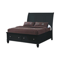 Sandy Beach Black Eastern King Storage Bed - MyWaynesHome #