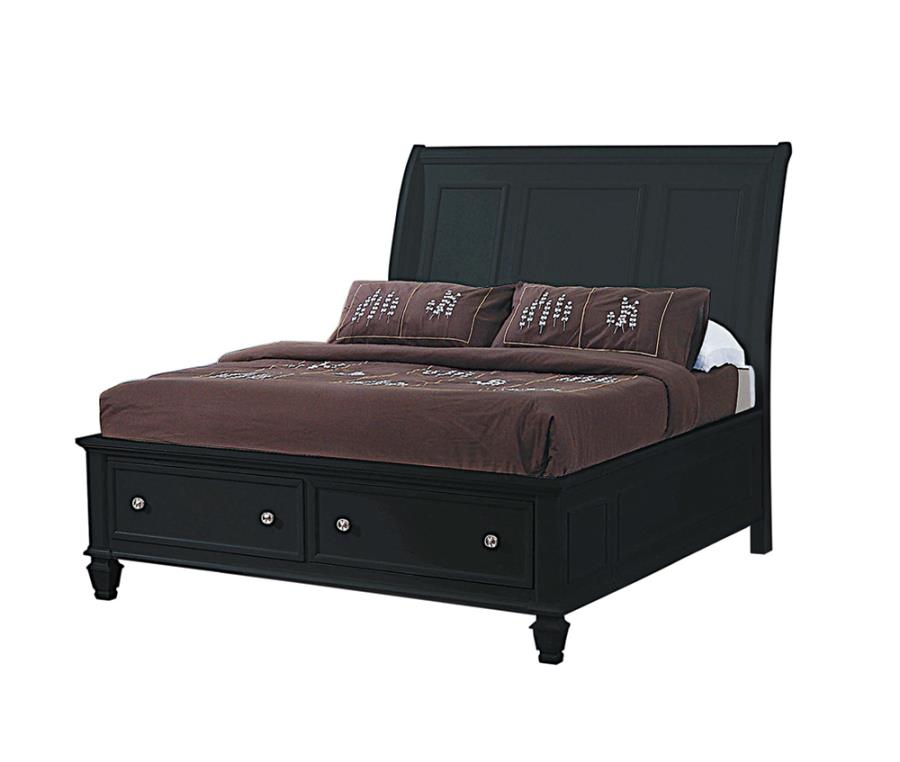Sandy Beach Black Queen Bed 5 Pc Set - MyWaynesHome #