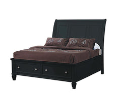 Sandy Beach Black Queen Bed 5 Pc Set - MyWaynesHome #